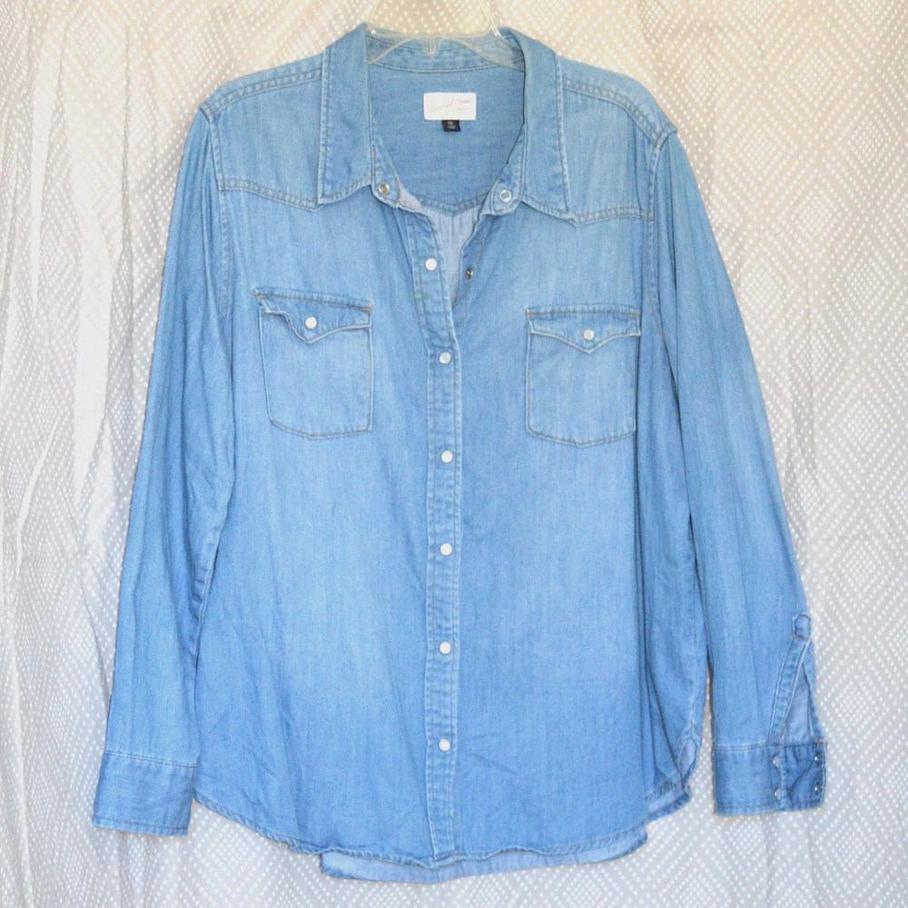 Universal Thread - Denim Button Down Shirt, XXL